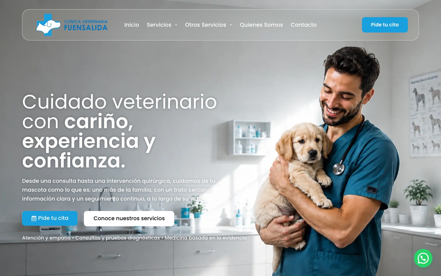 Screenshot de Clínica Veterinaria Fuensalida
